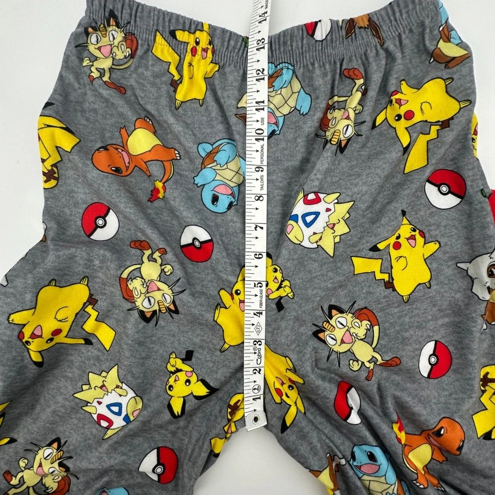 Pokemon‎ Pajama Pants XL (14/16) Gray Pikachu Charmander Squirtle Sleepwear Kids